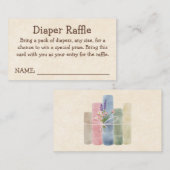 Ein neues Kapitel beginnt - Windel-Raffle Begleitkarte (Vorne/Hinten)