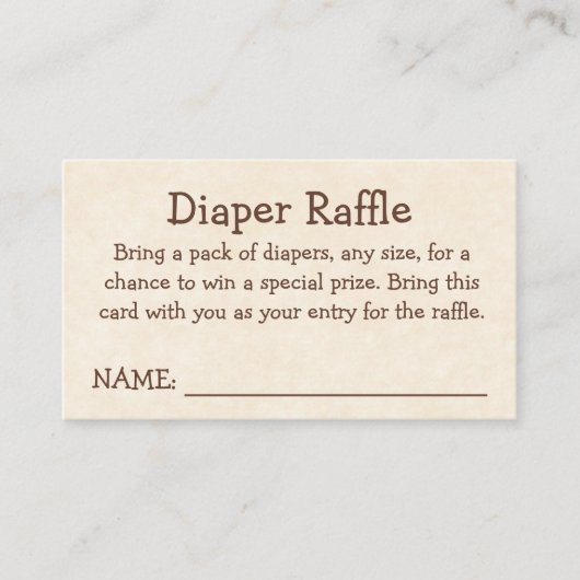 Ein neues Kapitel beginnt - Windel-Raffle Begleitkarte (Vorderseite)