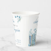 Ein neues Kapitel Blaues Babyshower Pappbecher (Rechts)
