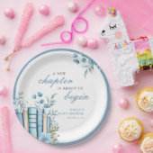 Ein neues Kapitel Blaues Babyshower Pappteller (Party)