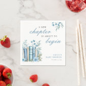 Ein neues Kapitel Blaues Babyshower Serviette (Beispiel)