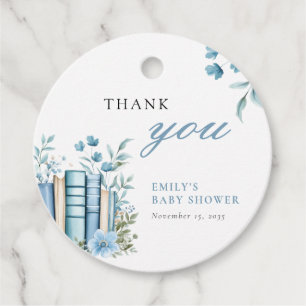 Ein neues Kapitel Blue Baby Dusche Geschenkanhänger