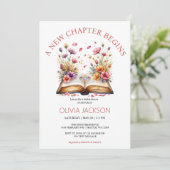 Ein neues Kapitel Brautdusche Einladung (Stehend Vorderseite)