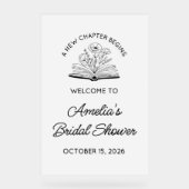 "Ein neues Kapitel" Brautparty Begrüßungszeichen Acrylschild (Vorderseite)