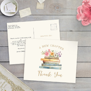 Ein neues Kapitel Brautparty Dankeschön Postkarte