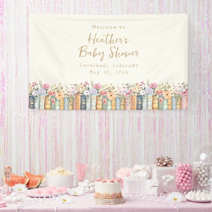 Ein neues Kapitel Bücher Babyparty Banner