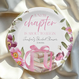Ein neues Kapitel Bücher | Brautparty Pappteller