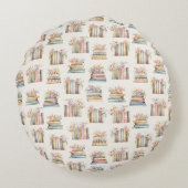 Ein neues Kapitel-Bücher-Brautparty Rundes Kissen (Rückseite)