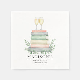 Ein neues Kapitel-Bücher-Brautparty Serviette