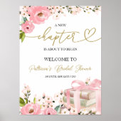Ein neues Kapitel-Bücher-Brautparty Willkommen Poster (Vorne)