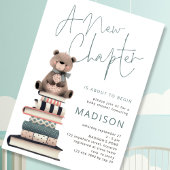 Ein neues Kapitel Bücher Teddy Bear Baby Dusche Einladung