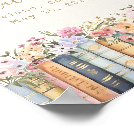 Ein neues Kapitel Bücher willkommen Poster (Ecke)