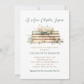 Ein neues Kapitel des Blumenbuchs Thema-Brautparty Einladung (Vorderseite)