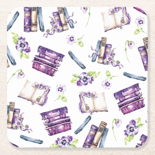 Ein neues Kapitel-Dusche, Buch-Themed Paper-Unters Rechteckiger Pappuntersetzer (Vorderseite)