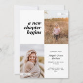 Ein neues Kapitel fängt Abschluss an Einladung (Vorderseite)