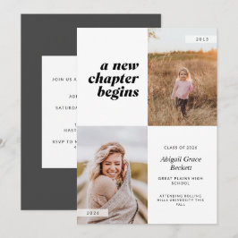 Ein neues Kapitel fängt Abschluss an Einladung