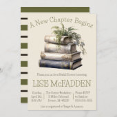 Ein neues Kapitel fängt an, Buchthema-Brautparty Einladung (Vorne/Hinten)