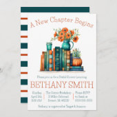 Ein neues Kapitel fängt an, Buchthema-Brautparty Einladung (Vorne/Hinten)