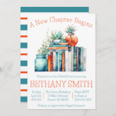 Ein neues Kapitel fängt an, Buchthema-Brautparty Einladung (Vorne/Hinten)