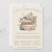 Ein neues Kapitel fängt an, Buchthema-Brautparty Einladung (Vorderseite)