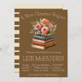 Ein neues Kapitel fängt an, Buchthema-Brautparty Einladung (Vorne/Hinten)