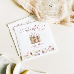 Ein neues Kapitel fängt an, Buchthema-Brautparty Serviette