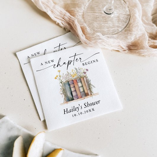 Ein neues Kapitel fängt an, Buchthema-Brautparty Serviette