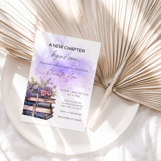 Ein neues Kapitel fängt bald an - eine elegante Br Einladung