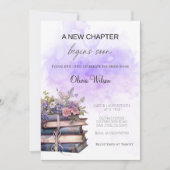 Ein neues Kapitel fängt bald an - eine elegante Br Einladung (Vorderseite)