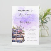 Ein neues Kapitel fängt bald an - eine elegante Br Einladung (Stehend Vorderseite)