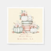 Ein neues Kapitel fängt Kürbissus-Brautparty an Serviette (Vorderseite)