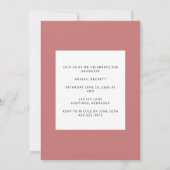 Ein neues Kapitel fängt Rose Abschluss Einladung a (Rückseite)