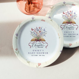 Ein neues Kapitel fängt Storybook Babydusche an Pappteller