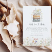 Ein neues Kapitel fängt Wildblume Baby Dusche an Dankeskarte