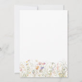 Ein neues Kapitel fängt Wildblume Baby Dusche an Dankeskarte (Rückseite)