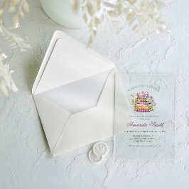 Ein neues Kapitel-Geschichte-Brautparty Acryleinladungen