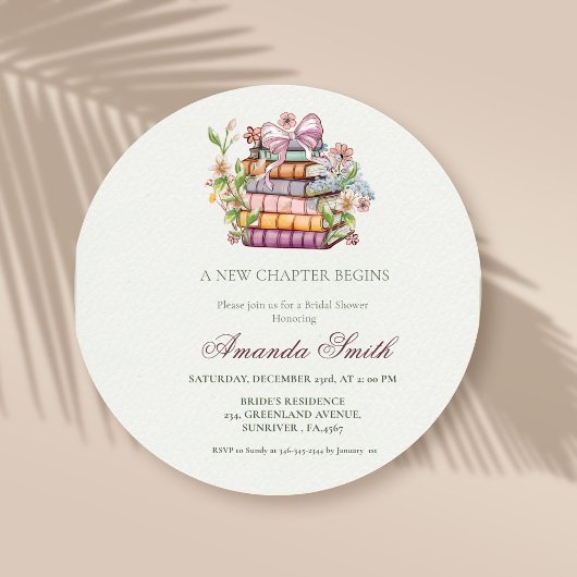 Ein neues Kapitel-Geschichte-Brautparty Einladung