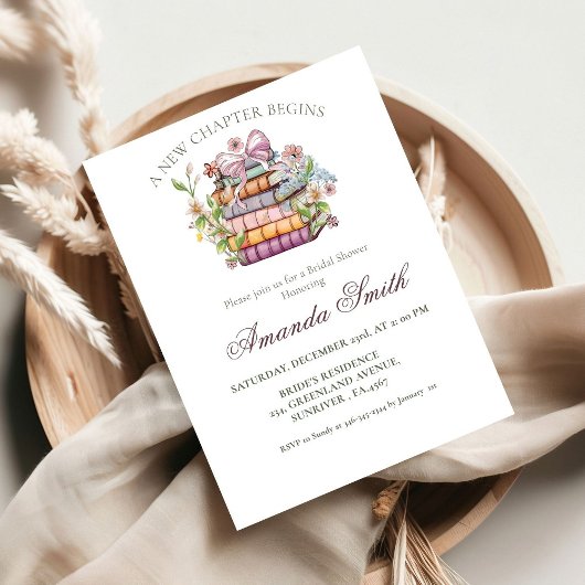 Ein neues Kapitel-Geschichte-Brautparty Einladung