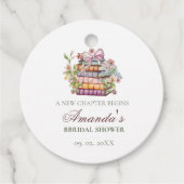 Ein neues Kapitel-Geschichte-Brautparty Geschenkanhänger (Vorderseite)