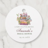 Ein neues Kapitel-Geschichte-Brautparty Geschenkanhänger (Vorderseite)