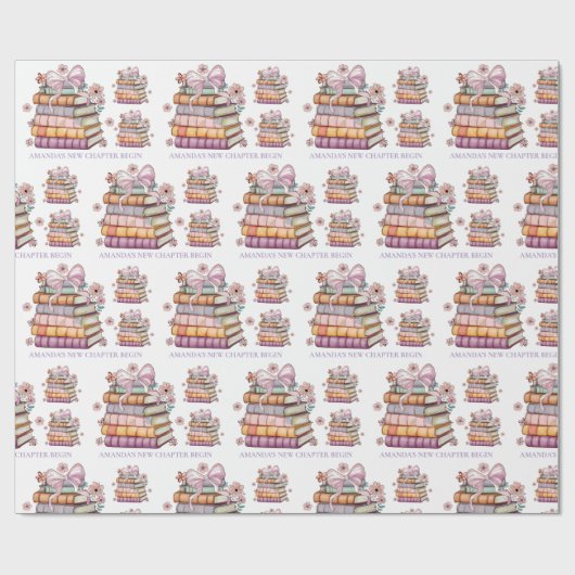 Ein neues Kapitel-Geschichte-Brautparty Geschenkpapier (Flach)