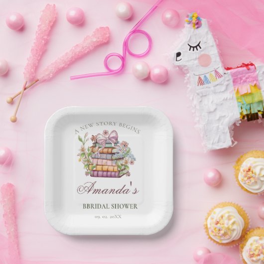 Ein neues Kapitel-Geschichte-Brautparty Pappteller (Party)