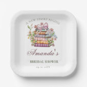 Ein neues Kapitel-Geschichte-Brautparty Pappteller (Vorderseite)