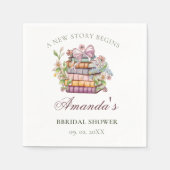 Ein neues Kapitel-Geschichte-Brautparty Serviette (Vorderseite)