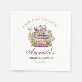 Ein neues Kapitel-Geschichte-Brautparty Serviette (Vorderseite)