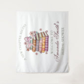 Ein neues Kapitel-Geschichte-Brautparty Wandteppich (Vorderseite)