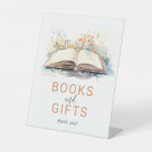 Ein neues Kapitel Kinderdusche Bücher und Geschenk Sockelschild (Vorderseite)