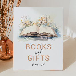 Ein neues Kapitel Kinderdusche Bücher und Geschenk Sockelschild