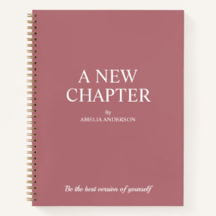 Ein neues Kapitel   Moderne Dusty Rose Notizblock