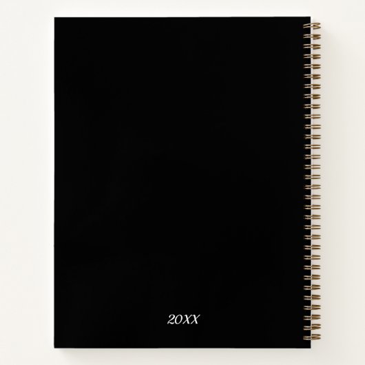 Ein neues Kapitel | Modernes Schwarz Notizblock (Rückseite)